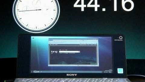Windows 7 on VAIO P. Good boot time.