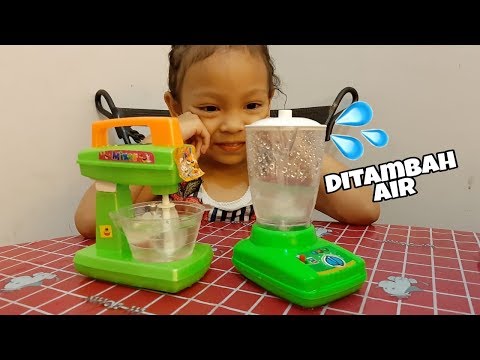 Unboxing Mainan Blender dan Mixer Bisa Buat Jus dan Roti Beneran??. 