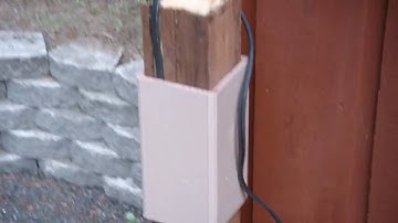 Azek Post Sleeve Cover, with routing for built in lights