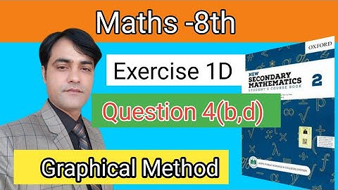 Exercise 1D Question NO 4(b,d) II APS Maths 8th II New Secondary Mathematics Book2 Graphical Method.