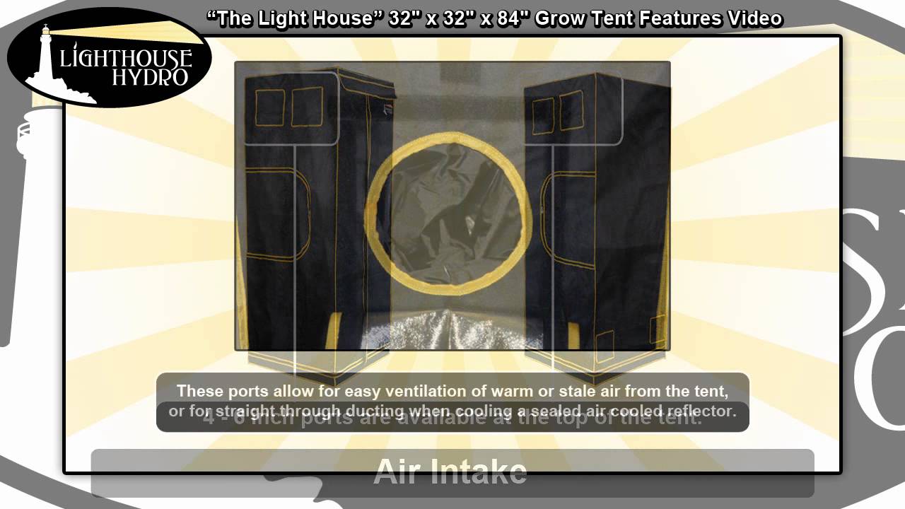 Lighthouse Hydro Grow Tent - 32" x 32" x 84"' Features Video