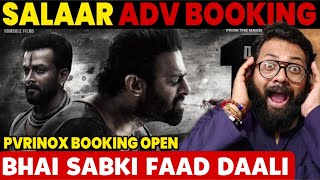 Salaar Day 1 Advance Booking Report | Salaar Box Office Collection | Salaar PVR INOX Shows | Prabhas