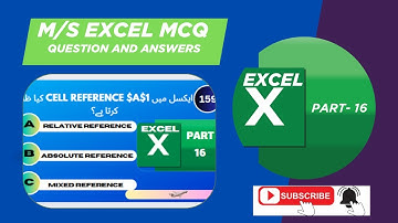 Top MS Excel MCQ for all Competitive Exams|Ms excel mcqs part16/ms excel mcq questions/Ms excel quiz