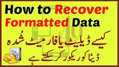 How to Recover Data/Files from a Formatted Hard Disk/Usb/ Memory Card (Step By Step)