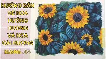 [Gouache Tutorial] Hướng Dẫn Vẽ Hoa Hướng Dương Và Hoa Oải Hương