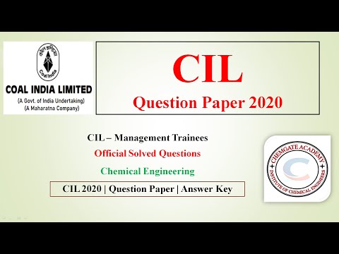 CIL 2020 PAPER and Answer Key Technical Section