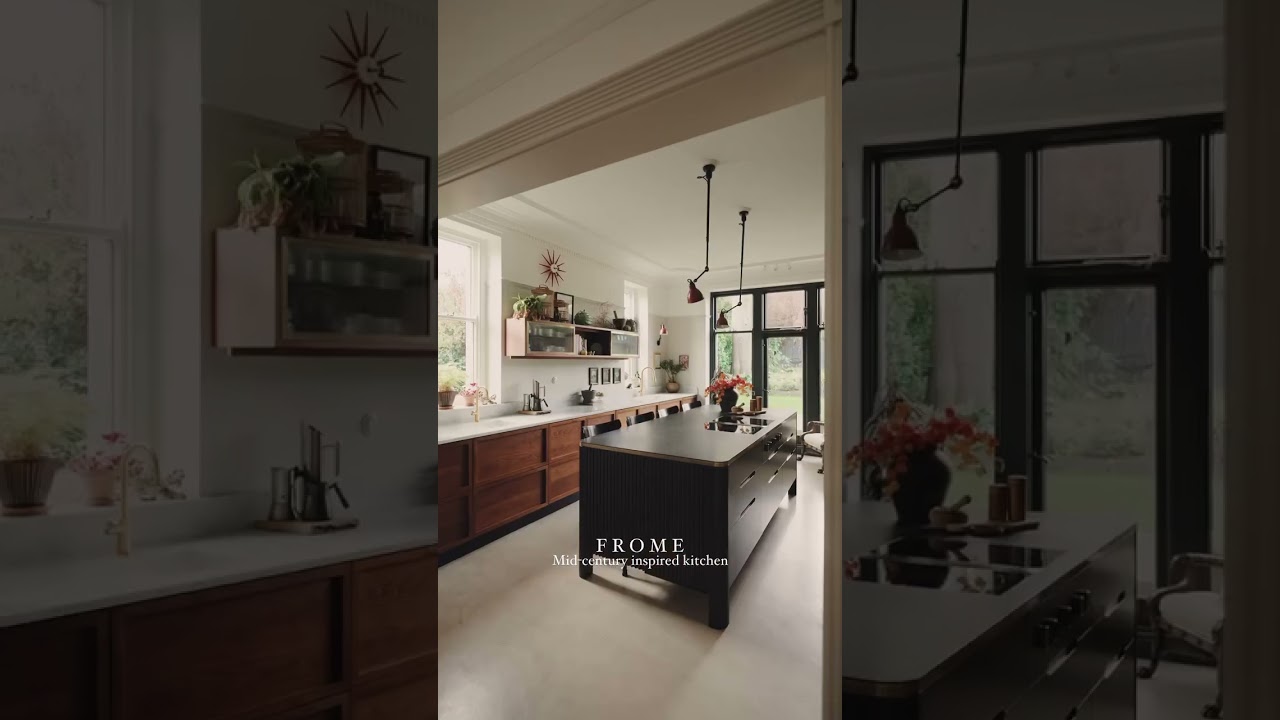 Mid Century modern kitchen design. 