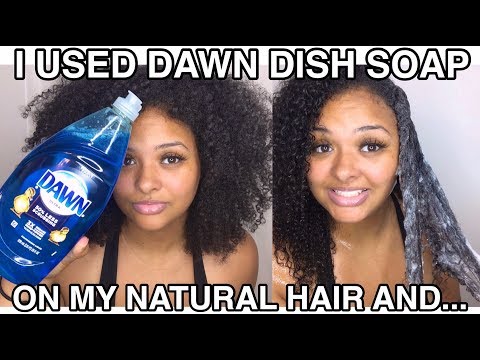 dish soap hair emergency before and after