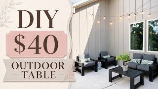 DIY Outdoor Coffee Table Plans with 2x6 Boards for Under $40
