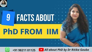 9 Facts About PhD From IIM