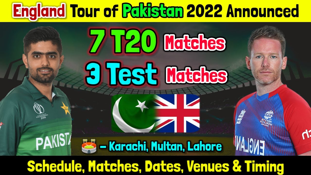 England Tour of Pakistan 2022 Schedule, Matches, Venues, Dates Announced by PCB Pak vs Eng 2022