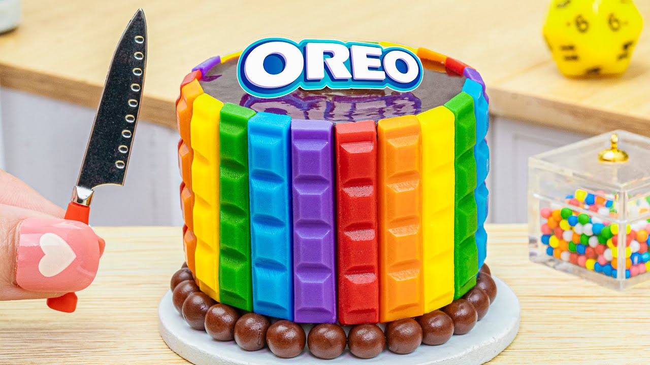 Miniature Rainbow Kitkat Cake 🍫Best of Mini Rainbow Chocolate Cake Decorating |1000+ Miniature Ideas