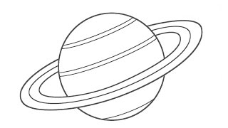 saturn planet draw нарисовать сатурн как