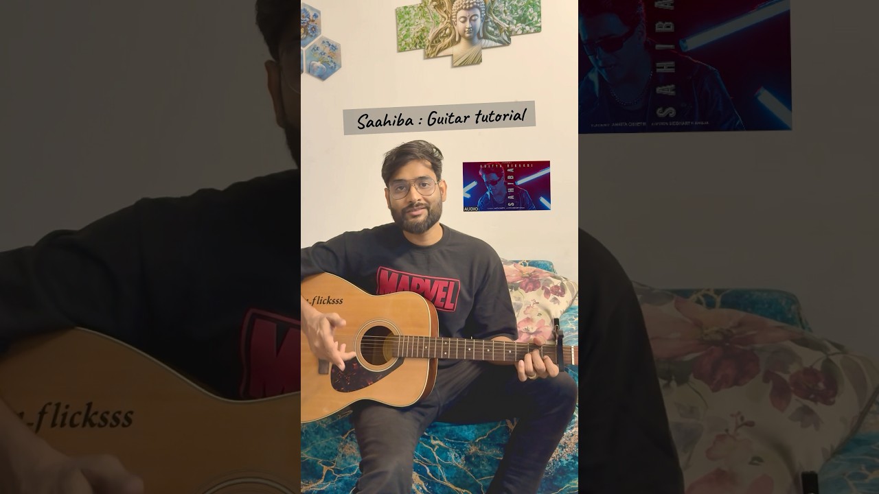 Sahiba simple guitar tutorial for beginners, Aditya Rikhari 