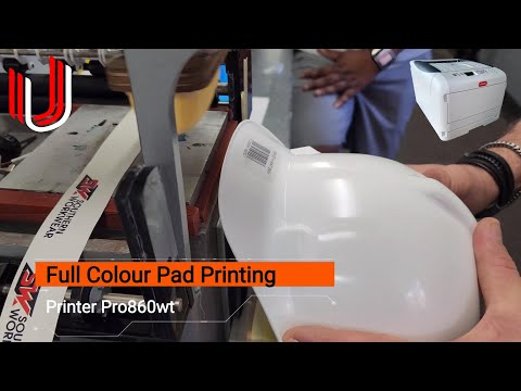 In-house hard hat branding: any logo in 15 seconds