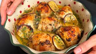 Easy Greek Chicken Thighs Recipe with Lemon! Simple Dinner Idea!