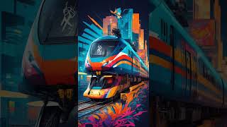 Graffiti Evolution: AI Art's Abstract Showcase on Train [ ChatGPT × Leonardo Ai × Discover Life ]