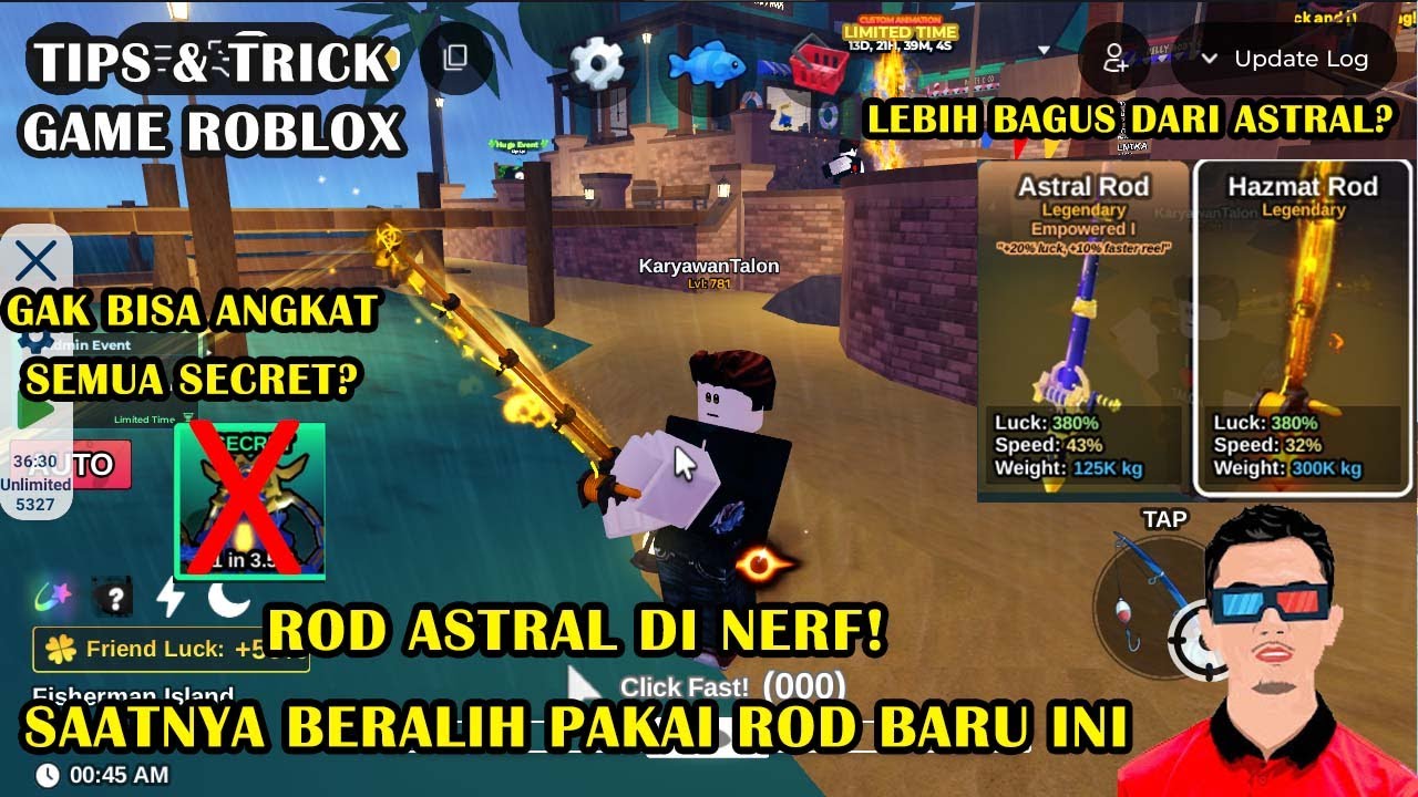 UPDATE Astral Rod di Nerf, udah gabisa untuk semua secret? ini rod penggantinya! | Fish it Roblox