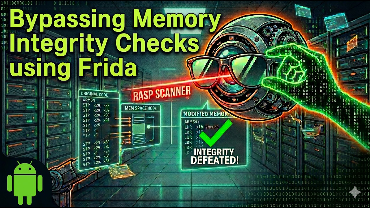 Bypassing Android RASP: Active Memory Integrity Checks with Frida - YouTube