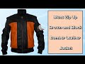 Men’s Zip Up Brown and Black Bomber Leather Jacket | Cosplay Outfit 2022