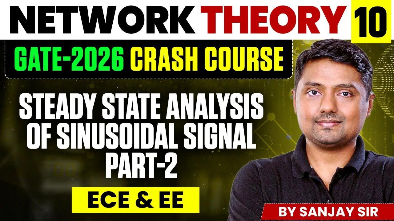 Network Theory 10 | Steady State Analysis of Sinusoidal Signal Part-2 ...