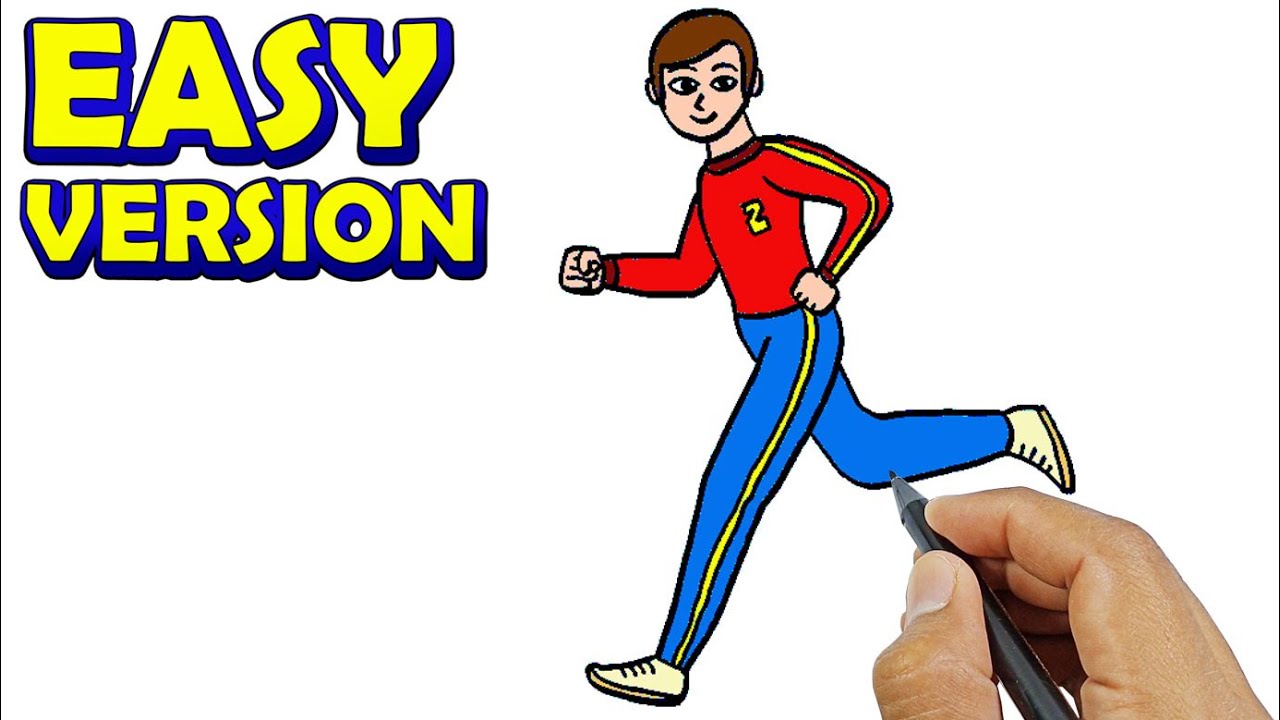 How to draw a person running step by step simple step | Simple Drawing ...