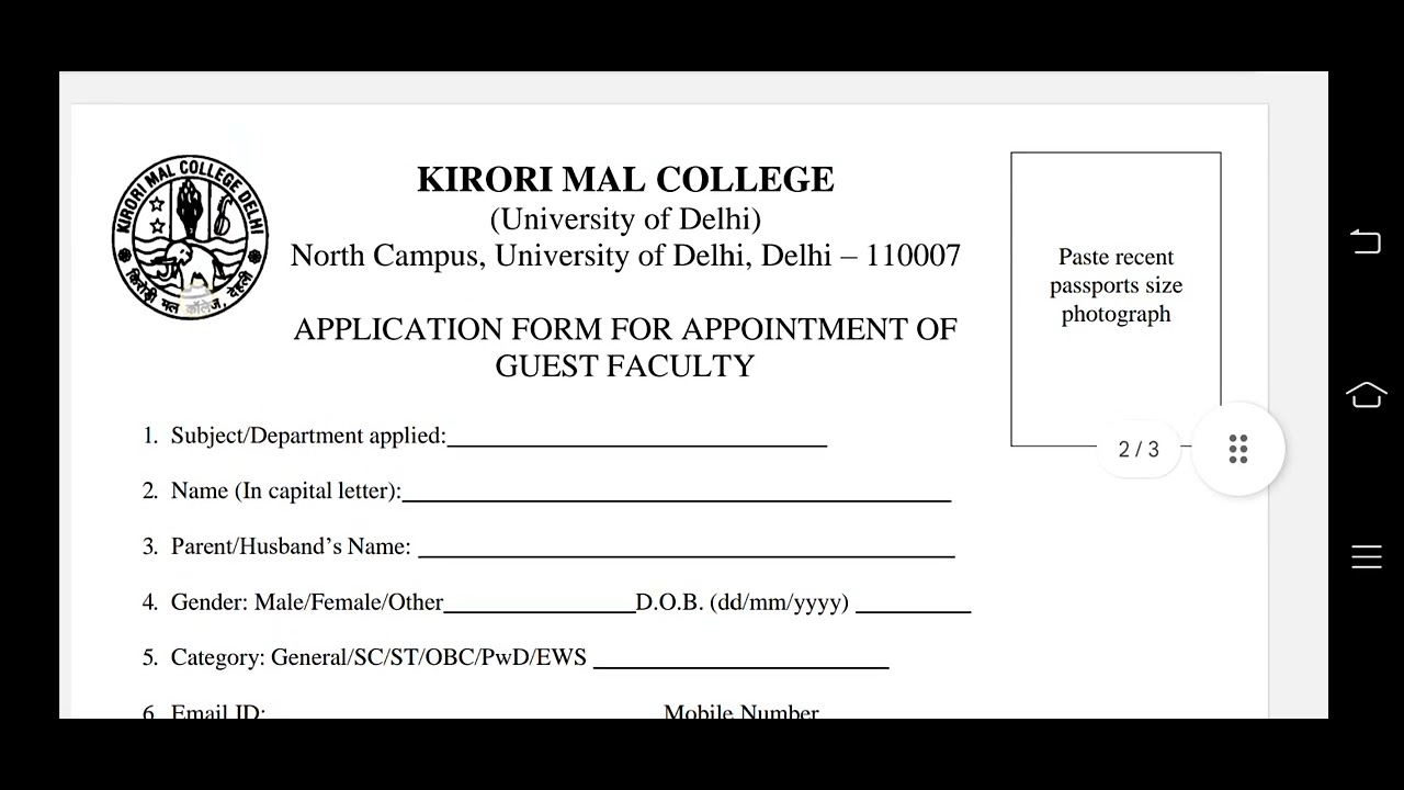 Assistant professor vacancy delhi University recruitment alert guest lecturer in various departments