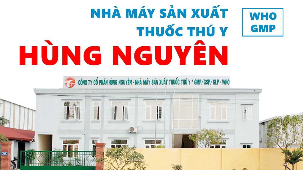 Nhà máy GMP WHO sản xuất thuốc thú y Hùng Nguyên - youtube