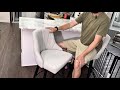 YaFiti Swivel Bar Stools with Backs, 24" Counter Height Barstools, PU Leather Upholstered Counter Ba