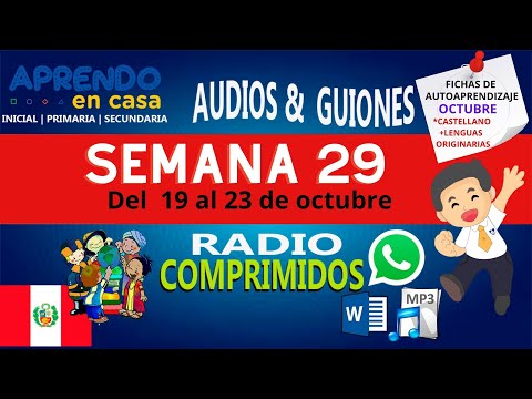 AUDIOS|GUIONES|FICHAS SEMANA 29 (Radio castellano .PE) - APRENDO EN CASA