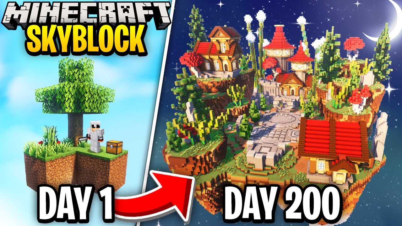 I Survived 100 Days of Skyblock in Minecraft..