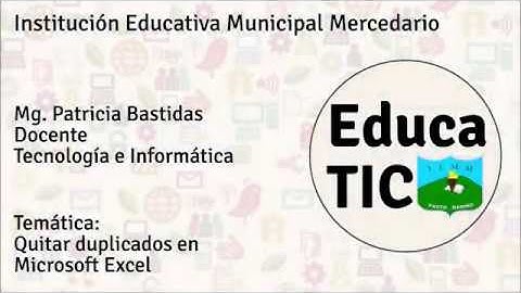 Video Tutorial Quitar duplicados Excel
