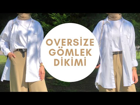 KOLAY OVERSİZE GÖMLEK DİKİMİ | KALIPSIZ MANŞET VE YAKA DİKİMİ | DIY