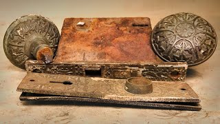 Rusty Seized 1888 Mortise Lock Set Restoration | Random Restoration