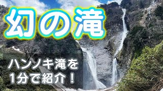 【1分で紹介】幻の滝と呼ばれるハンノキ滝！落差日本一の称名滝よりも大きかった！！