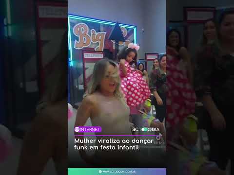 Mulher viraliza ao dançar funk em festa infantil #shorts #internet #viral #danca #funk