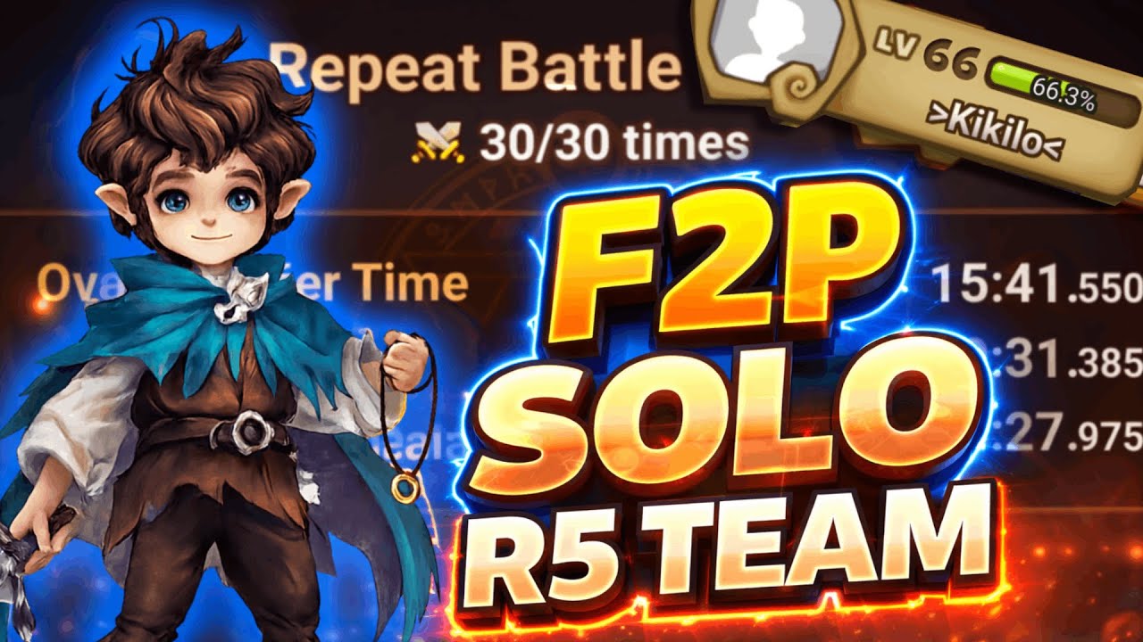100% Safe F2P Solo R5 Team with Water Frodo | Beginner Friendly 31 Sec AVG Clear Time.