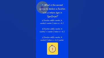 TypeScript Functions MCQ Quiz  | Test Your TypeScript Knowledge