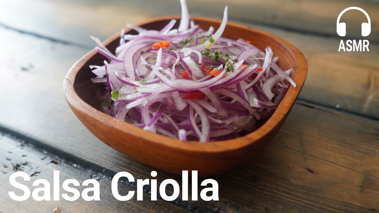 Como hacer salsa criolla peruana | ASMR Cooking