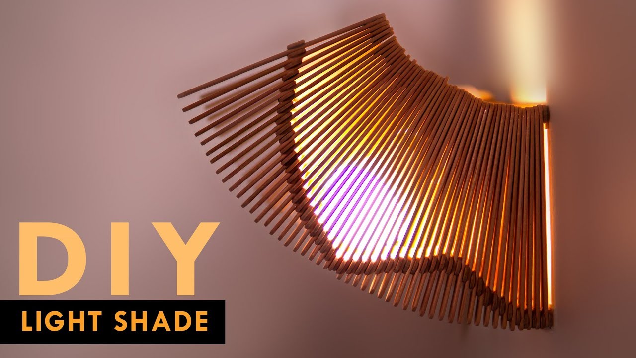 Popsicle Stick Wall Decor, Handmade Light Shade by iDIYa