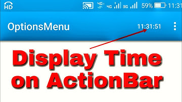 Display Time on ActionBar