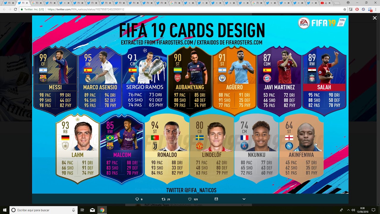 FIFA 19 I NUEVOS DISEÑOS DE CARTAS Y PORTADA - YouTube