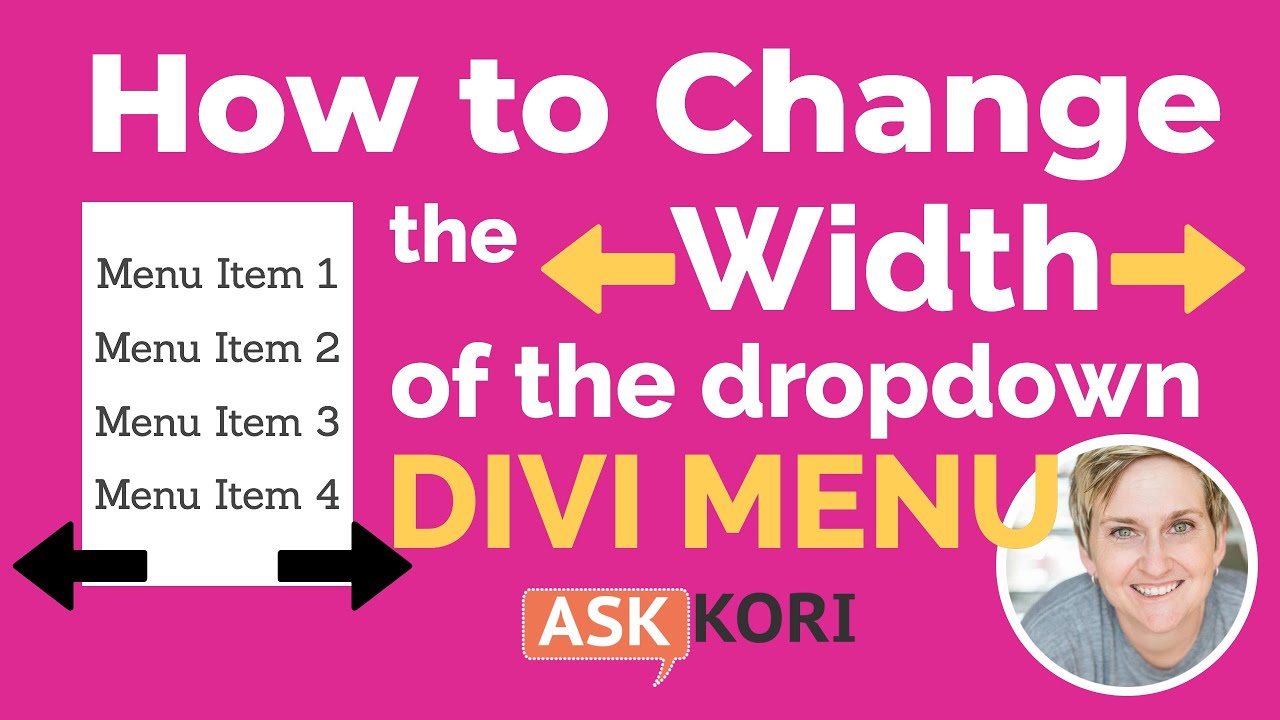 Change the Width on Your Divi Dropdown Menu - Two Options - YouTube