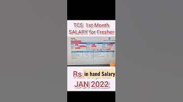 TCS in hand Salary for Fresher | JAN 2022 | Salary after deductions | Tcs salary PAY SLIP