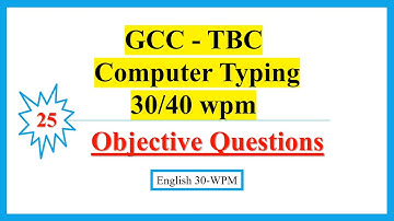 #2 | GCC TBC Eng 30 wpm objective question bank | GCC TBC objective questions and answers