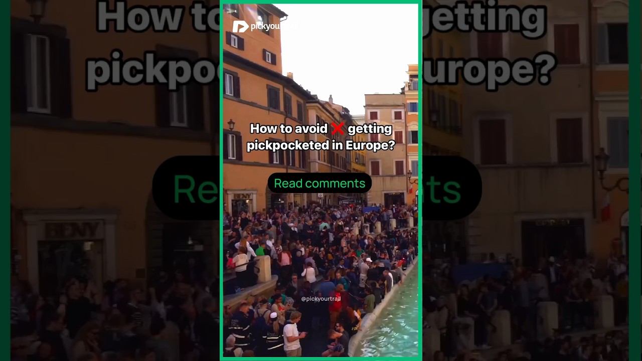 ❌ Avoid pickpocketed in Europe🚫 |Pickyourtrail 💚 #travel #shorts