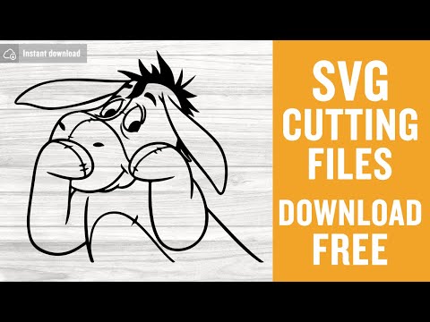 Eeyore Donkey Svg Free Cutting Files for Scan n Cut Instant Download