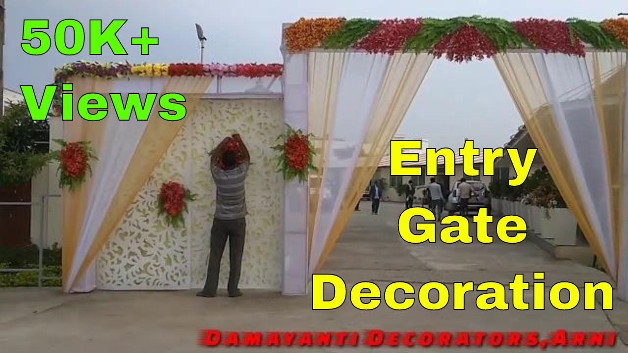 Wedding gate decoration ideas - YouTube