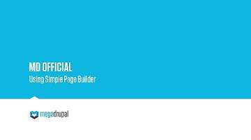 MD Official: Using Simple Page Builder