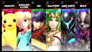 Super Smash Bros Ultimate Amiibo Fights  – Request #19265 Team battle at Luigi's Mansion